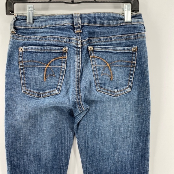 Warehouse One Jeans Women's Size 26 Mid Rise Flare Leg Blue Denim 5 Pocket - Picture 8 of 14